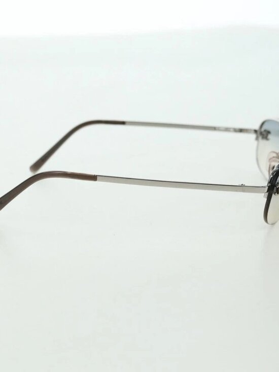 CHANEL COCO Mark Sunglasses metal Silver CC Auth 178795V main image 9